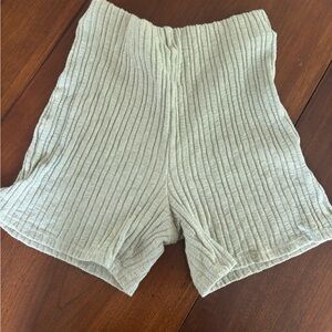 Urban Outfitters Ribbed Knit Shorts in Beige